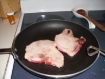 browning the pork chops