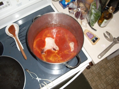 Pork chop in the sauce