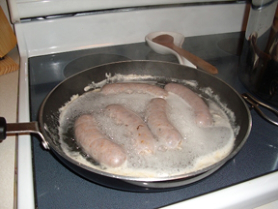 boiling the sausage