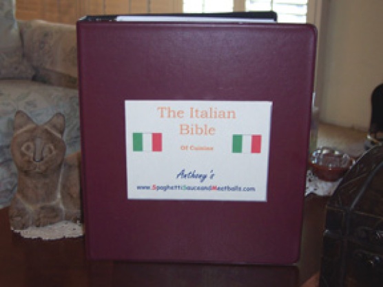 Anthony's Italian cook book custom made by Don